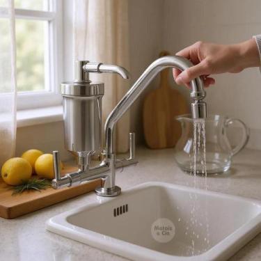 Imagem de Torneira Cozinha Bancada Pia Mesa com Filtro Bica Móvel Arej - Congrat