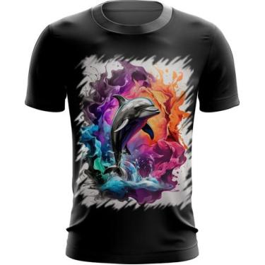 Imagem de Camiseta Dryfit Golfinho Inteligência Arte Pintura 4 - Kasubeck Store®