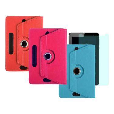 Imagem de Kit Capa Giratória + Película Para Tab Positivo Twist T770c - Otemu, S