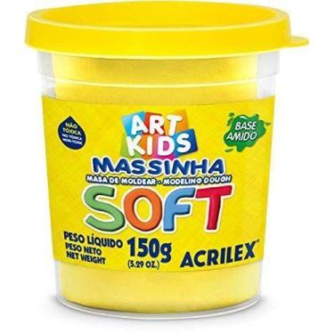 Imagem de Massa De Modelar Soft 150gr Acrilex Amarelo 102 Massa De Modelar Soft 