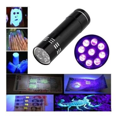 Imagem de Lanterna Ultra Violeta Luz Negra Detector Nota Dinheiro Falso Urina Ga