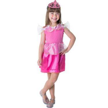 Imagem de Fantasia da Adormecida Infantil Princesa Aurora com Tiara - Master Toy