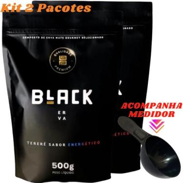 Imagem de Kit Com 2 Erva Mate Tereré 500g Black Erva Chá de Qualidade Premium Er