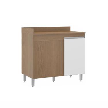 Imagem de Balcão Canto Reto para Cozinha Sabrina 1 Porta 94cm 0459 Soluzione Mov