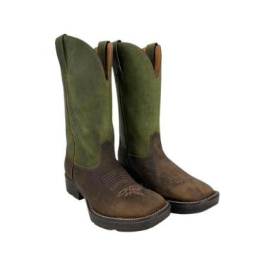 Imagem de Bota Country Texana Masculina Couro Legítimo Original Goyazes Solado J