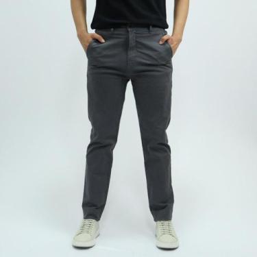 Imagem de Calca Sarja CAW Camisaria Sport Fino Slim, 40, Cinza