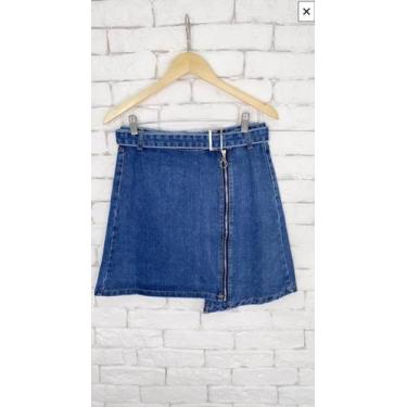 Imagem de Saia jeans assimétrica  - Belle Store 