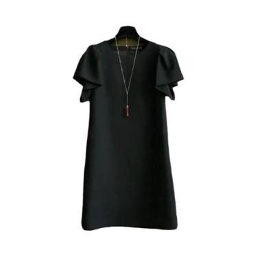 Imagem de Vestido Mini Vintage Feminino Com Manga Franzida ZANZEA, Casual De Ver