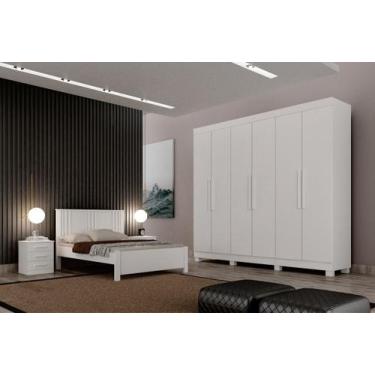 Imagem de Dormitorio Casal 4 Pçs 6 Portas Completo Aspen - Arbo Design