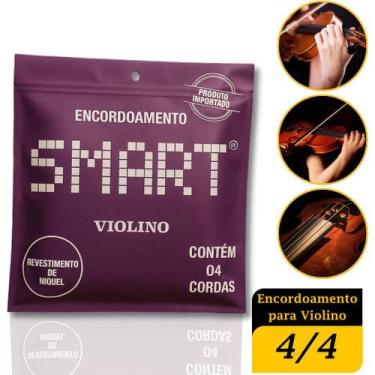 Imagem de Encordoamento Smart Violino 4/4 Profissional Tensão Média Som Potente 