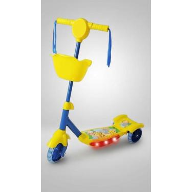 Imagem de Patinete 3 Rodas Infantil com Cesta Diversão Animal - Congratulations 