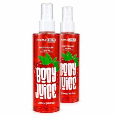 Imagem de Kit 2 Dermachem Body Splash Body Juice Morango 200ml