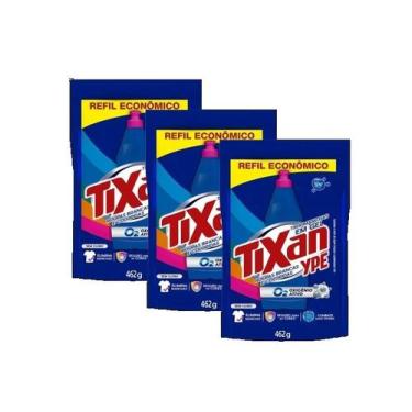 Imagem de kit 3 Tira Manchas Tixan Gel Roupas Coloridas Sachê 462g