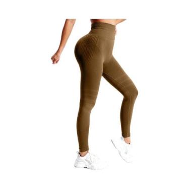 Imagem de Calças De Yoga De Cintura Alta Com Alta Elasticidade, Leggings Para Fi
