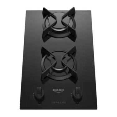 Imagem de Fogão Cooktop 2 Bocas À Gás Dako Supreme Com Mesa de Vidro Temperado, 