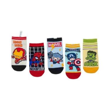 Imagem de Meias Infantis Homem-Aranha Anime 5 Pares Para Meninos Desenho Animado