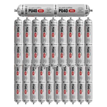 Imagem de Kit 20 Selante Flexível Sache PU 40 Selante Branco Cibra