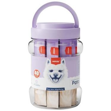 Imagem de Petisco Para Cachorro Wanpy Creamy Pato Pote com 40 tubos 560g