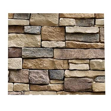 Imagem de WSWJDW Decoração da casa 3D PVC Papel de parede de grãos de madeira Papel de parede de pedra de tijolo Papel de parede autoadesivo para sala de estar Papéis de parede de 3,45 cm x 5 m