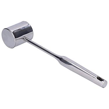 Imagem de Martelo Amaciante de Carne, Martelo de Bife Durável Cozinha Multifuncional Doméstica 2 Flats para Bife de Carne de Porco(304 brilhante todo em aço)