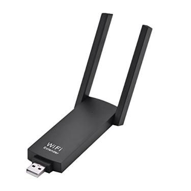 Imagem de ASHATA Extensor de alcance de sinal WiFi USB portátil 300M com antena dupla dobrável Amplificador AP para smartphone/laptop/desktop, etc.