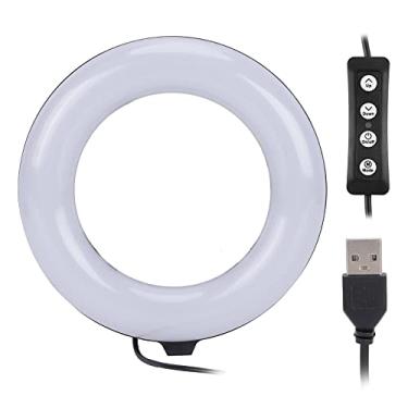 Imagem de Zyyini Luz de preenchimento de anel, portátil de 15 cm com temperatura dupla de cor para laptop, luz de LED para reunião on-line, lâmpada de preenchimento, para filmagem e gravação de vídeo, videoconferência, selfie ao vivo