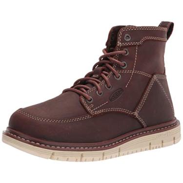 Imagem de KEEN Bota feminina San Jose 15,24 cm macia construção de botas de trabalho, pão de gengibre/Off White, 7 Wide, Biscoito de gengibre/branco, 7 Wide