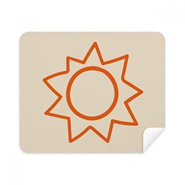 Imagem de Pano de limpeza de tela com pintura à mão laranja Sun Sunshine 2 peças tecido de camurça