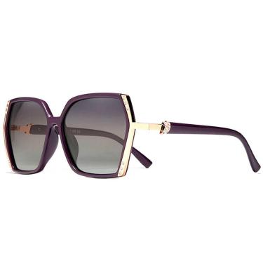 Imagem de Óculos de Sol Feminino Polarizado Retro Design Elegante borboleta com Proteção Uv400