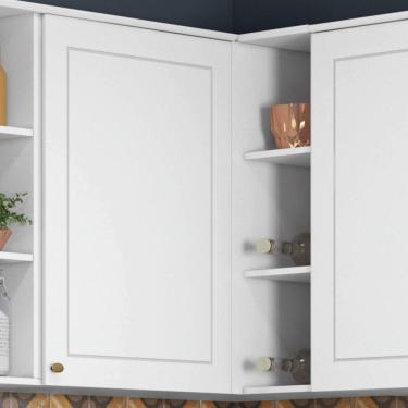 Imagem de Armário Aéreo de Canto Reto 1 Porta Emily Henn Branco HP