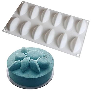 Imagem de Molde de renda para fondant de folha oca 3D molde de renda de várias folhas flor doce chocolate açúcar artesanato decoração de bolo topo de cupcake (Mango_29,6 x 17,3 x 2,5 cm)