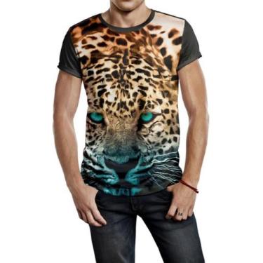 Imagem de Camiseta Masculina Onça Pintada Full Print Ref:549 - Smoke