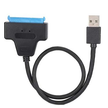 Imagem de ASHATA Cabo USB 3.0 para SATA SSD, linha de conexão de transferência de dados para disco rígido de estado sólido CD, USB para SATA suporta interface 2.5/SATA2.0/SATA3.0.