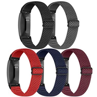 Imagem de enkic Pulseira de relógio elástica compatível com Fitbit Inspire 3/Fitbit Inspire 2/Inspire/Inspire HR/Fitbit ace 2/Fitbit ace 3, pulseiras de reposição de nylon macio para mulheres e homens