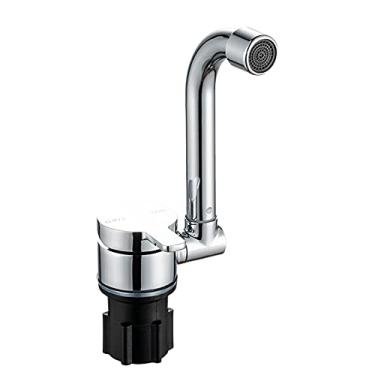 Imagem de Tingpai Tornei dobrável pa motorhome Rotação 360 ° Tornei de cozinha Tornei s de alça única tornei s de água com manguei de ent da de água fria e quente Tornei gi tória de cobre pa t iler