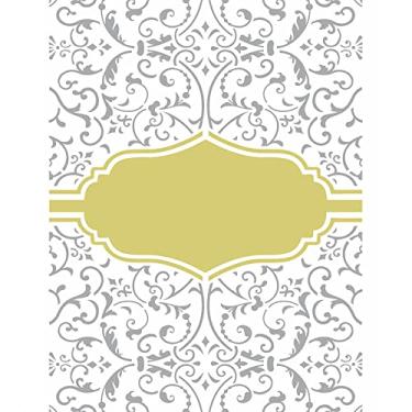 Imagem de Stencil de Acetato para Pintura OPA Simples 20 x 25 cm - 2466 Moldura Tag e Arabescos