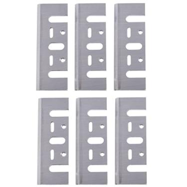 Imagem de 6 x Lâminas Faca 82mm Corte p/Plaina Elétrica PB-92 1900b HSS 82 Universal KaQi