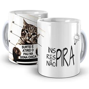 Imagem de Caneca Gato Engraçado "atirei o pau na dona Chica"