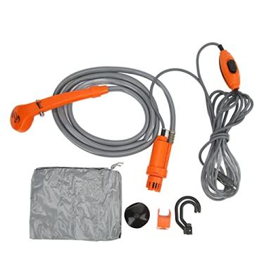Imagem de Aramox Ducha portátil para acampamento caminhadas RV lavagem de carro de animais de estimação, chuveiro de acampamento ao ar livre com adaptador de cigarro de carro de 12 V