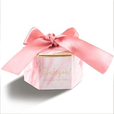 Imagem de 30 pcs caixas de favor,festa de casamento doces presentes ramad? caixa de p¨¢scoa caixas de presente de papel com fita para ch¨¢ de panela anivers¨¢rio festa de anivers¨¢rio favor de casamento(Pink),