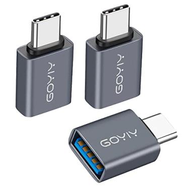 Imagem de [10 Gbps] Adaptador USB C para USB, adaptador USB C macho para USB fêmea, USB 3.2 geração 2, pacote com 3, compatível com MacBook Pro/Air, iMac, iPad Mini/Pro, telefones e outros dispositivos tipo C ou Thunderbolt 4/3 (cinza)