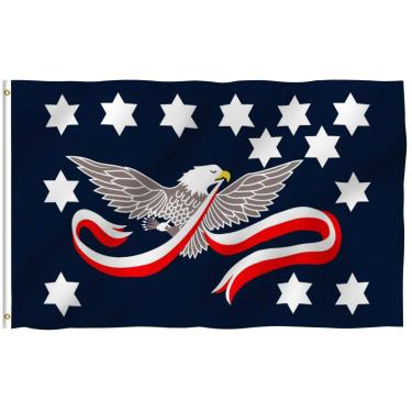 Imagem de ANLEY Fly Breeze Bandeira de rebelião de uísque de 3 x 5 pés -prova de desbotamento - Cabeçalho de lona e costura dupla - Bandeiras de insurreição de uísque em poliéster com ilhós de latão