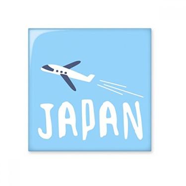 Imagem de Azulejo de cerâmica japonês para viagens de avião com decalque brilhante e pedra adornada de tijolos esmaltados
