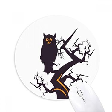 Imagem de Mouse pad confortável de coruja para dia das bruxas com olhos de árvore