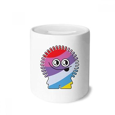 Imagem de DIYthinker Caixa de dinheiro alienígena arco-íris universo e alienígena porta-moedas de cerâmica presente de cofrinho