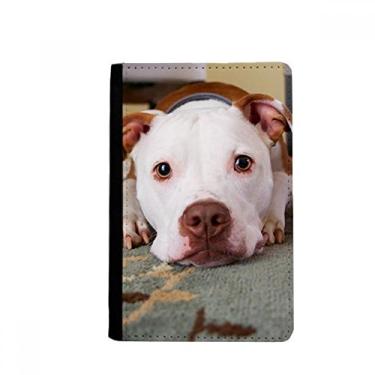 Imagem de Porta-passaporte branco Bulldog com imagem de animal de estimação, porta-cartões Notecase Burse