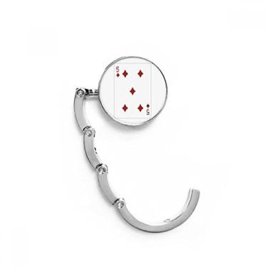 Imagem de Gancho de mesa com 5 cartas de baralho com gancho decorativo e fecho dobrável