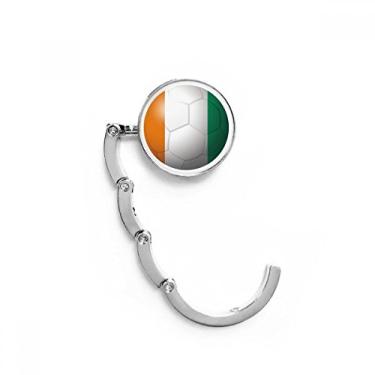 Imagem de Gancho de mesa de futebol americano com bandeira nacional Coate D'Ivoire com fecho decorativo dobrável