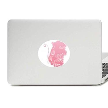 Imagem de Adesivo de notebook com emblema de flor de flor de lótus e flor de rato