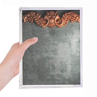 Imagem de Caderno com estampa de mogno cinza de cimento com folhas soltas para diário recarregável